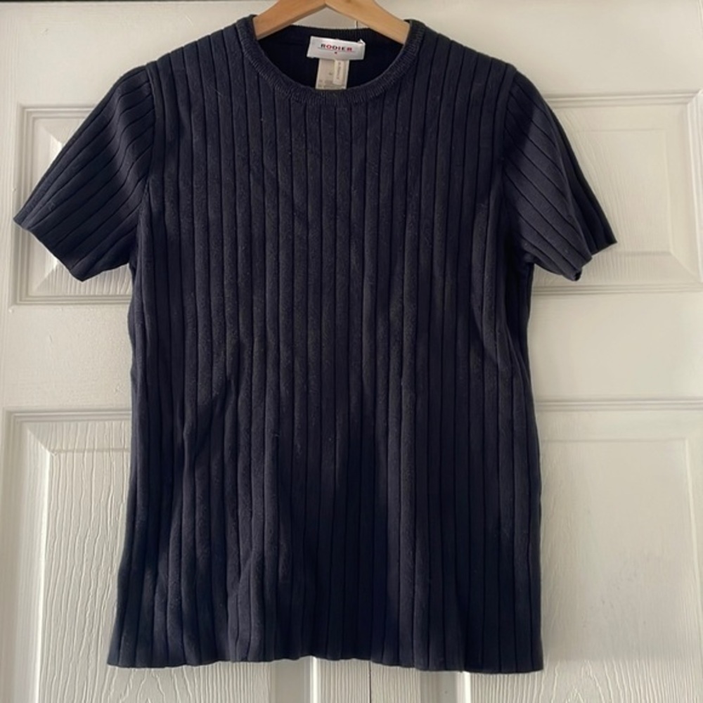 Rodier rib knit sleeveless sweater